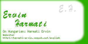 ervin harmati business card